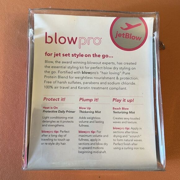NEW Blowpro Jet Blow Mini Kit 3pc Protect Plump Play TSA Approved 180ml Total - Picture 6 of 6